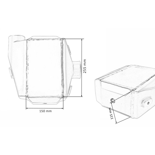 High-Performance Water Intercooler 180x260x120 for Efficient Cooling