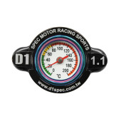 D1Spec 28mm Radiator Cap with Thermometer - 1.1 Bar Blue