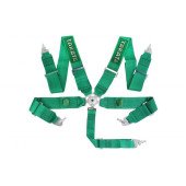 5-Point Green Takata Replica Racing Seat Belts - Safety Harness