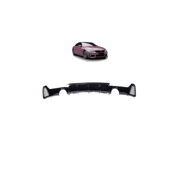 Gloss Black Sport Rear Spoiler Diffuser for BMW 4 Series 2013+