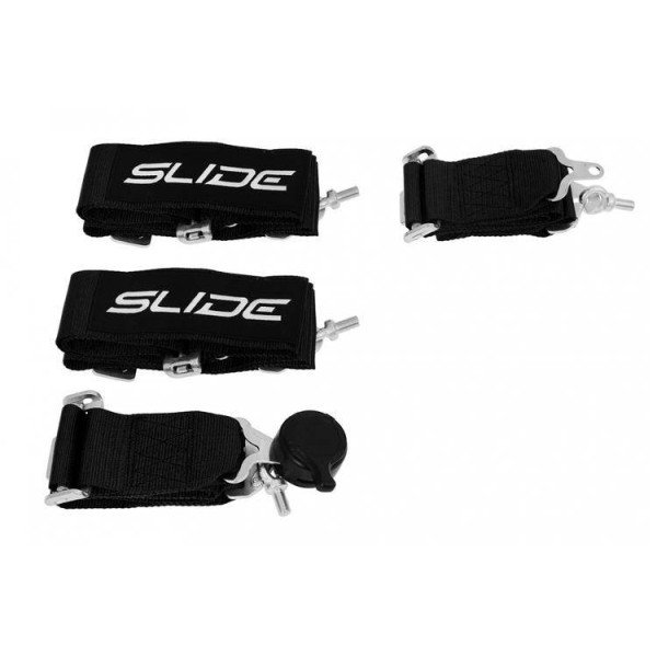 Quick Release 4-Point Racing Seat Belts - Black