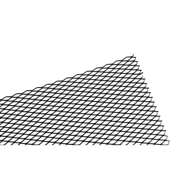 ALU Mesh Grill Diamond Black 100x33cm - 12x6mm Design