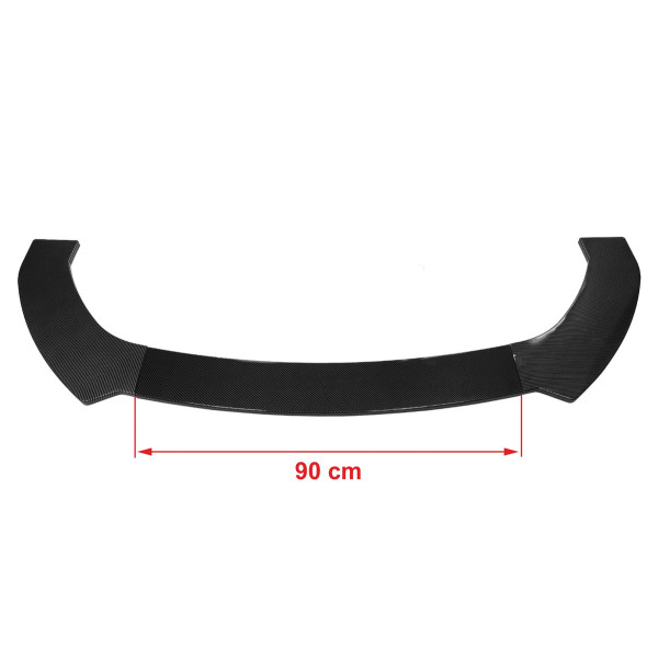 3-Piece Universal Carbon Look Front Bumper Splitter Kit
