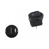 Compact Round Mini ON-OFF Switch 2PIN for Easy Control