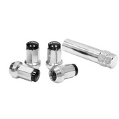 D1Spec Stal Forged Wheel Lug Nuts 12x1.5 Silver/Black