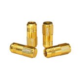 D1Spec Replica EW M12x1.5 Gold Wheel Lug Nuts - 20 Pack