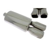 High-Performance Rear Muffler 2x75x86mm Inlet 63.5mm
