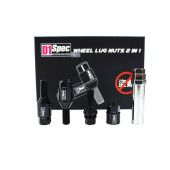 D1Spec Heptagon 2in1 Racing Bolts 12x1.5 Black Finish