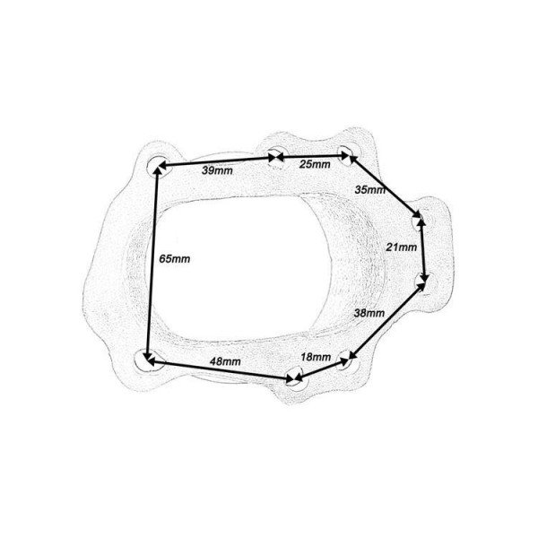 8-Bolt V-Band Downpipe for T25 T28 GT25 GT28 Turbo Models