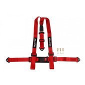 High-Performance Racing Seat Belts - 3-Point Red Safety Harness