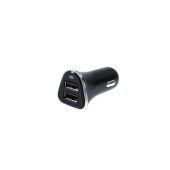 Dual USB Car Charger 12-24V 3.4A - Black Fast Charging