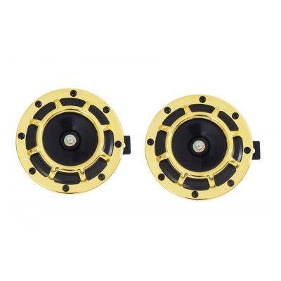 BlastTone Gold Car Horn - 335-400Hz High-Performance Sound