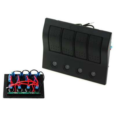 12-24V IP68 Waterproof Switch - 3x ON-OFF, 5A/10A/15A