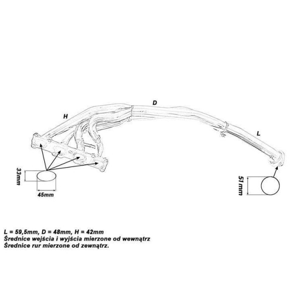 Exhaust manifold MAZDA MX-5 1.8l 93-97 4-2-1