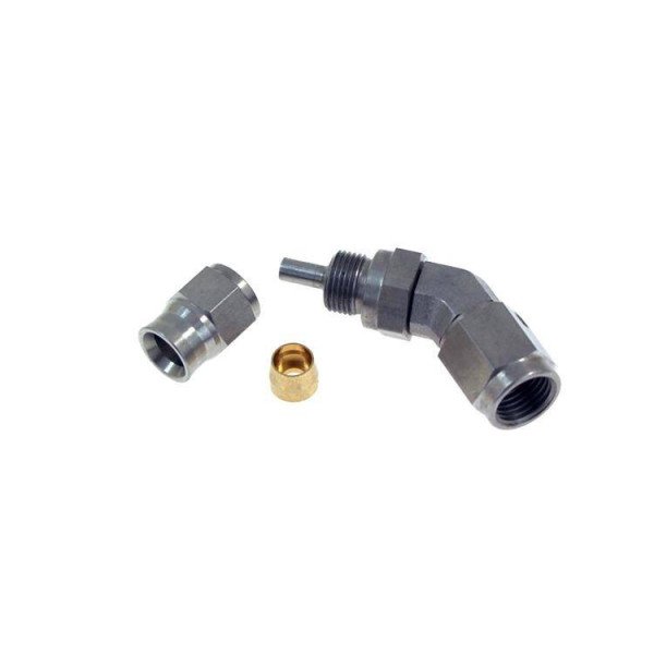 45° Female M10x1.0 AN3 Hose End Connector - S.S. Quality