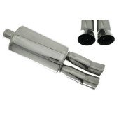 High-Performance Rear Muffler 2x76mm Inlet 63.5mm Outlet