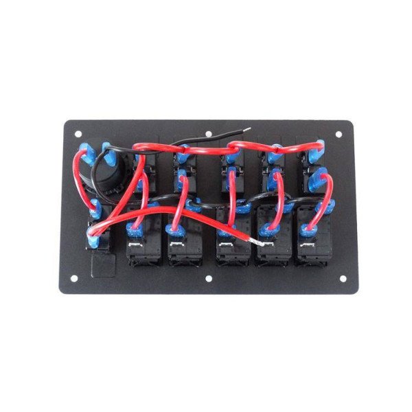 ALU ON-OFF Switch Panel 5x5A, 2x10A, 1x15A IP68