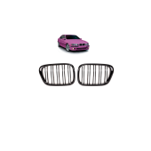 Gloss Black Dual Line Grille for BMW 5 E39 Model