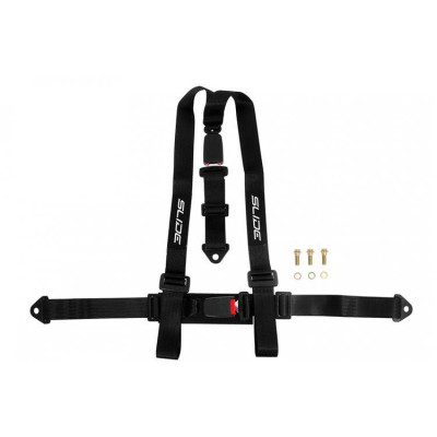 3-Point Black Racing Seat Belts - Secure & Stylish Safety