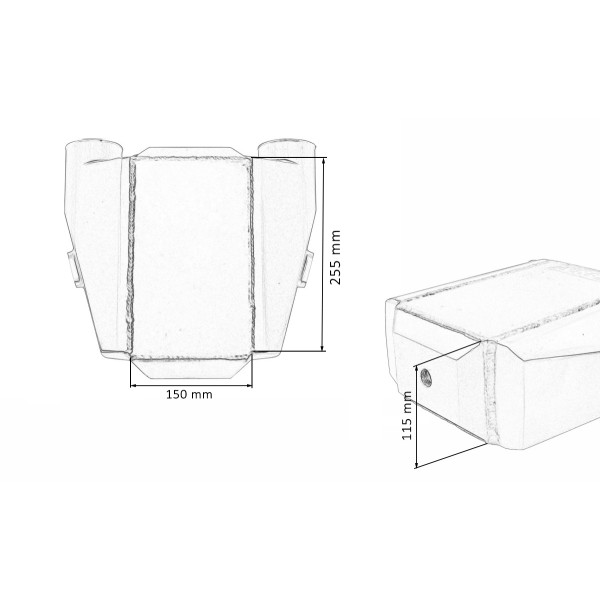 High-Performance Water Intercooler 180x260x120 for 2x90ST