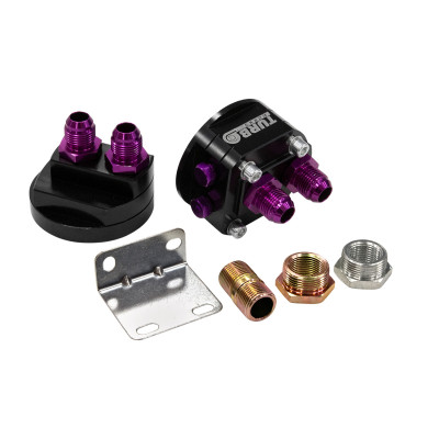 AN10 Black Oil Relocation Kit for Enhanced Engine Performance
