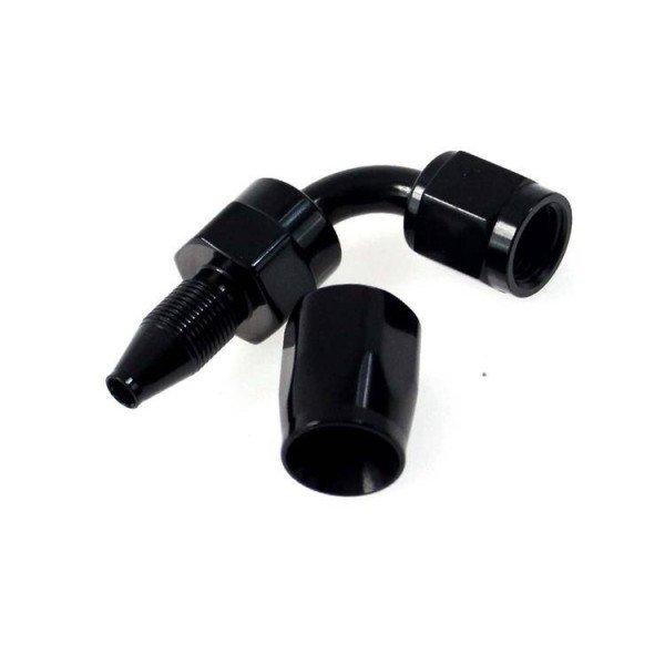 90° AN8 Black Swivel Fitting - High-Performance Connector