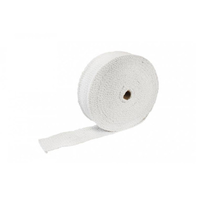 White Ceramic Exhaust Heat Wrap 50mm x 2mm - 15m Roll