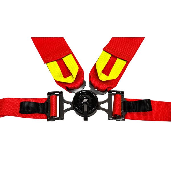 Racing Seat Belts Quick Slide V2 4P RED 3"