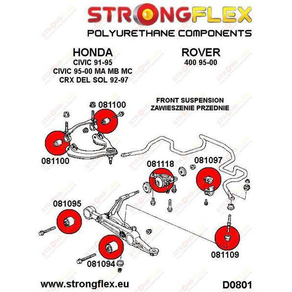 Front anti roll bar bush SPORT