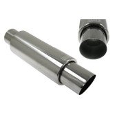 90mm Inlet Rear Muffler - 76mm Outlet Performance Upgrade