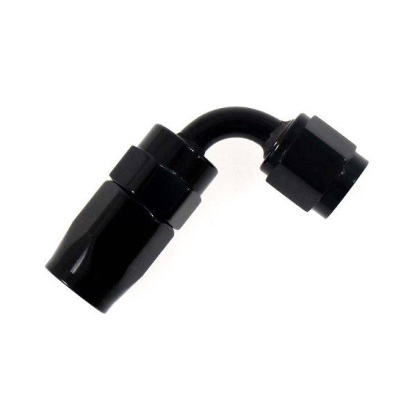 90° AN8 Black Swivel Fitting - High-Performance Connector