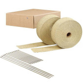 DEI Exhaust Wrap 5cm x 15m - 2 Pack with Locking Ties