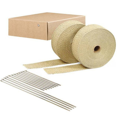 DEI Exhaust Wrap 5cm x 15m - 2 Pack with Locking Ties