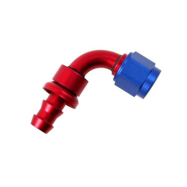 90° AN8 Push-On Hose End Fitting - Durable Performance