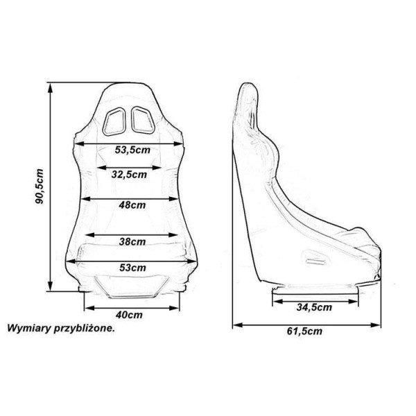 SIGMA PVC Black Racing Seat - Ergonomic Design & Comfort