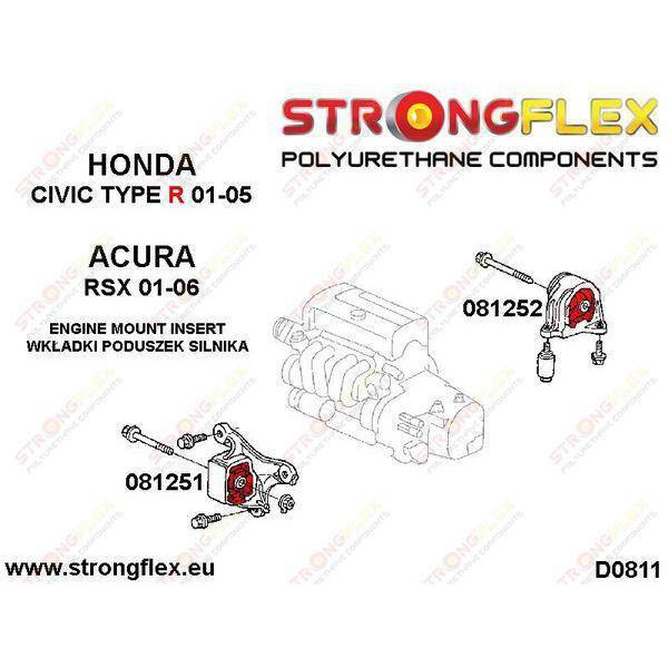 Engine front mount inserts