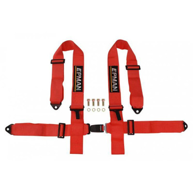Epman Red 4-Point Racing Seat Belts - Secure & Stylish