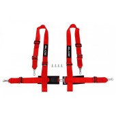 Premium Racing Seat Belts - 2 Red Harness Straps for Safety