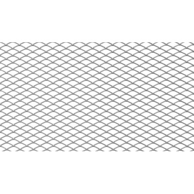 Diamond Silver ALU Mesh Grill 100x33cm - 16x8mm Design