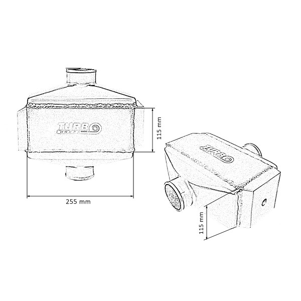 High-Performance Water Intercooler 255x115x115 for Optimal Cooling