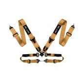 Gold Racing Seat Belts 4-Point 3" Slide V2 Quick