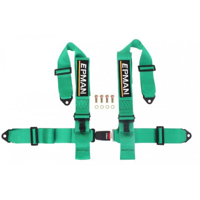 Epman Green 4-Point Racing Seat Belts - Secure & Stylish