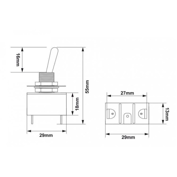Classic 2-Pin Switch Toggle for Easy Control