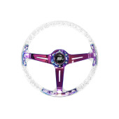 Steering wheel SLIDE 350mm offset:70mm NeoChrome Acrylic Clear