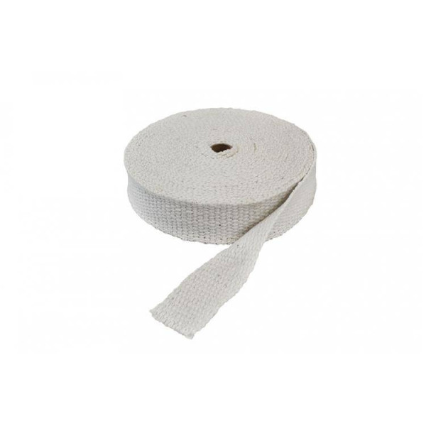 White Ceramic Exhaust Heat Wrap 50mm x 2mm - 10m Roll