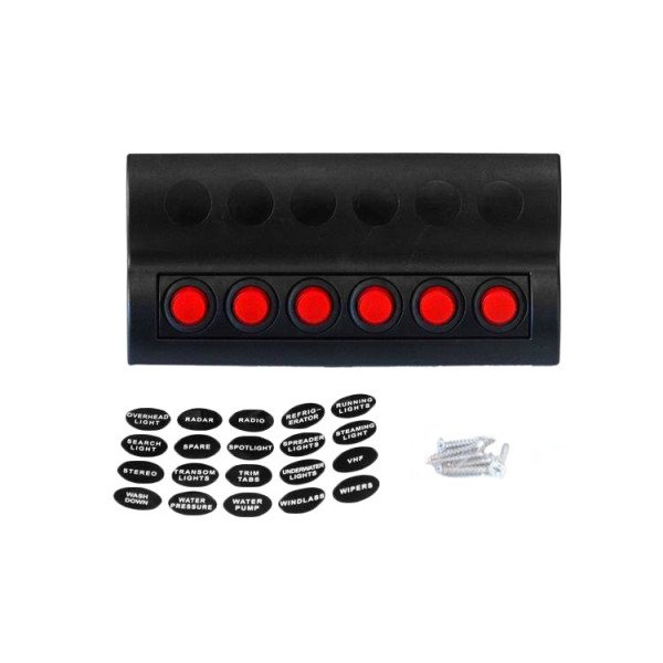 12-24V IP68 Waterproof ON-OFF Switch 6xB 3x5A 2x10A 1x15A