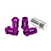 D1Spec Replica 40mm M12x1.5 Purple Wheel Lug Nuts - 4 Pack