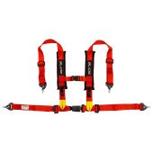 Red 4-Point 2" Racing Seat Belt Slide V2 E4