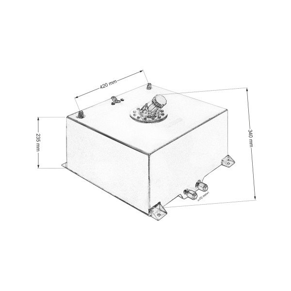 50L Fuel Tank with Filler and Sensor - Durable & Efficient