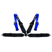 Quick Release 4-Point Racing Seat Belts - Blue & Black